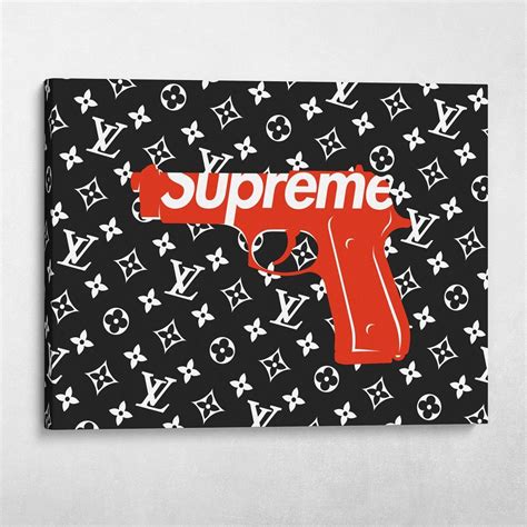 supreme and louis vuitton poster